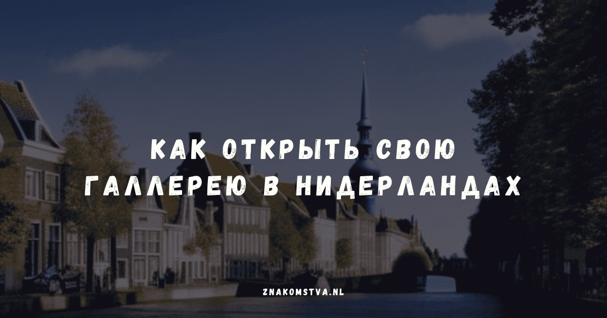 Как открыть свою галерею в Нидерландах