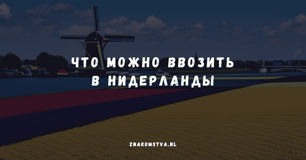 Що можна ввозити в Нідерланди